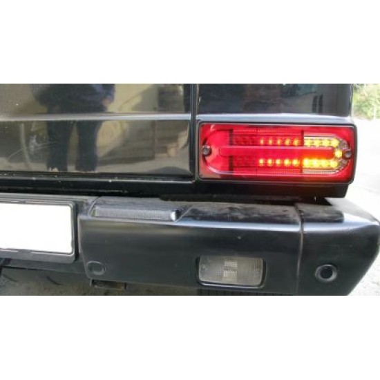 Πίσω φανάρια led για Mercedes W461/W463 G-CLASS (1990-2012) - φιμέ - σετ 2τμχ.