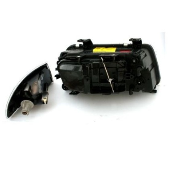 Φανάρια εμπρός angel eyes για Audi A4 (1995-1998) - μαύρα , χωρίς λάμπες (Η7) - σετ 2τμχ.