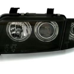 Φανάρια εμπρός angel eyes για Audi A4 (1995-1998) - μαύρα , χωρίς λάμπες (Η7) - σετ 2τμχ. Φανάρια εμπρός angel eyes για Audi A4 (1995-1998) - μαύρα , χωρίς λάμπες (Η7) - σετ 2τμχ.