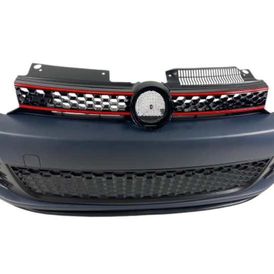 Προφυλακτήρας εμπρός για Vw Golf 6 με μάσκα και προβολάκια - GTI design