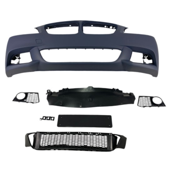 Προφυλακτήρας εμπρός για BMW F10 / F11 - M pack design χωρίς ανοίγματα για parktronic, με πιτσιλίθρες