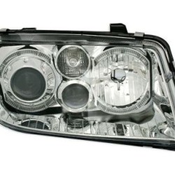 Φανάρια εμπρός angel eyes για Vw Bora - chrome , χωρίς λάμπες (Η7) - σετ 2τμχ.
