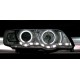 Φανάρια εμπρός με φώτα ημέρας και angel eyes για BMW X5 (1999-2003) - μαύρα , με λάμπες (Η1) - σετ 2τμχ.