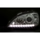 Φανάρια εμπρός led για Mercedes ML W163 (2002-2005) , με λάμπες (Η1) - σετ 2τμχ.