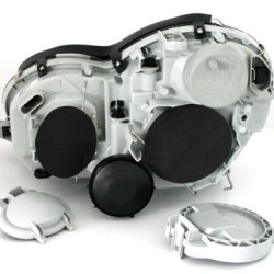 Φανάρια εμπρός led για Mercedes C-CLASS W203 (2000-2004) sedan , με λάμπες (Η7) - σετ 2τμχ.