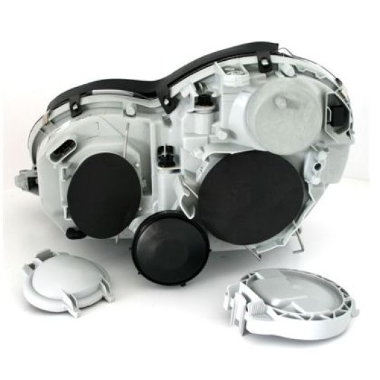 Φανάρια εμπρός led για Mercedes C-CLASS W203 (2000-2004) sedan , με λάμπες (Η7) - σετ 2τμχ.