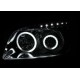 Φανάρια εμπρός angel eyes για Toyota Rav4 (2006-2009) - chrome , με λάμπες (Η1) - σετ 2τμχ.