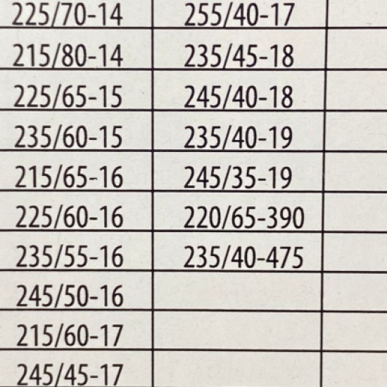 Αντιολισθητικές αλυσίδες (μέγεθος 110) για 16", 17", 18", 19"' ζάντες - σετ 2τμχ.