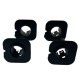 Βάσεις parktronic για προφυλακτήρα BMW E60 24mm - 4τμχ. ορθογώνιες