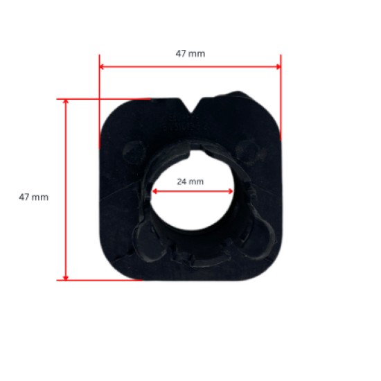 Βάσεις parktronic για προφυλακτήρα BMW E60 24mm - 4τμχ. ορθογώνιες
