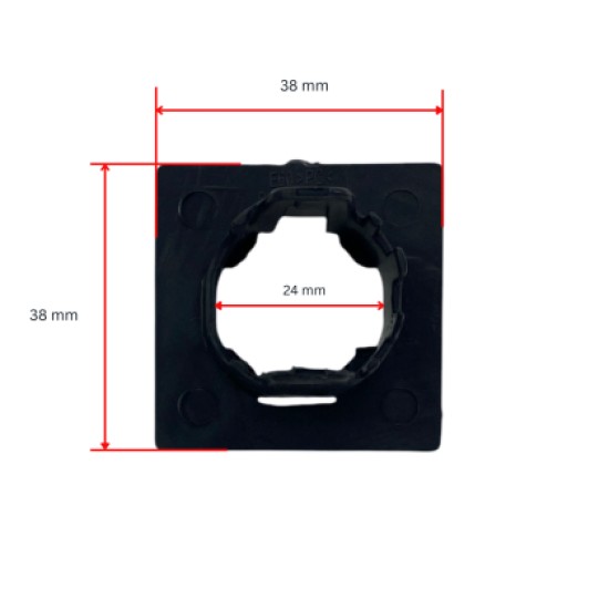 Βάσεις parktronic για προφυλακτήρα BMW E60 24mm - 4τμχ. τετράγωνες
