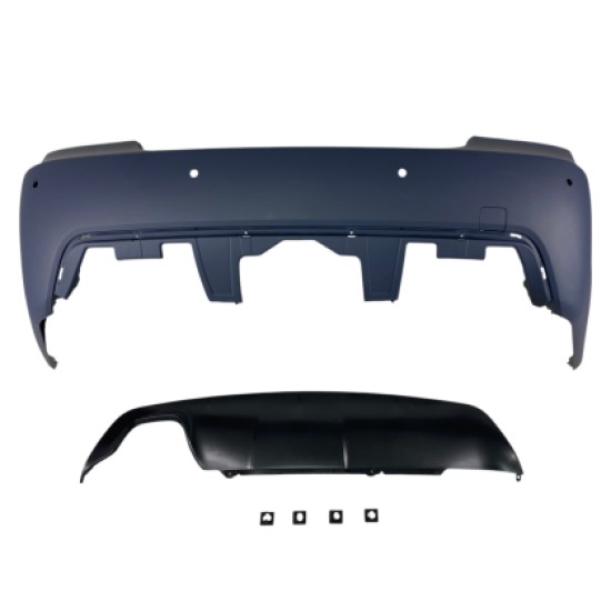 Πίσω προφυλακτήρας για BMW E60 sedn (2003-2007) - M pack design με ανοίγματα για parktronic 24mm