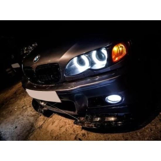 Δαχτυλίδια angel eyes για  BMW E46 sedan, combi (1998-2005) / E46 coupe (1998-2003) - U-Design με 4 προτζέκτορες