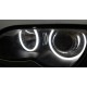 Δαχτυλίδια angel eyes για  BMW E46 coupe (1998-2003) / BMW E46 Sedan, Combi (1998-2005) - lightbar design - Λευκό χρώμα
