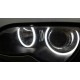 Δαχτυλίδια angel eyes lightbar για BMW X3 E83 (2000-2010) - λευκό χρώμα