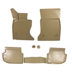 3D Λαστιχένια πατάκια για BMW σειρά 5 F10 / F11 (2010-2013) 4τμχ. - μπεζ