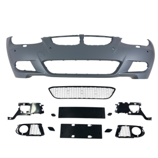 Προφυλακτήρας εμπρός για BMW E92 (2006-2009) M pack design με ανοίγματα parktronic και πιτσιλίθρες