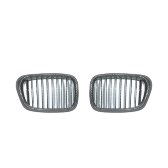 Μάσκα για BMW  E39 (1995-2003) - carbon κυρτή - 2τμχ.