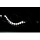 Φανάρια εμπρός led Dayline για Audi A3 (2003-2008) - μαύρα , με λάμπες (Η9) - σετ 2τμχ.
