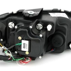 Φανάρια εμπρός led Light Bar Design για Audi A3 (2003-2008) -μαύρα , με λάμπες (H7/Η1) - σετ 2τμχ.