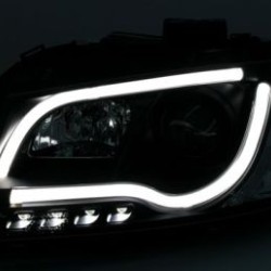 Φανάρια εμπρός led Light Bar Design για Audi A3 (2003-2008) -μαύρα , με λάμπες (H7/Η1) - σετ 2τμχ. Φανάρια εμπρός led Light Bar Design για Audi A3 (2003-2008) -μαύρα , με λάμπες (H7/Η1) - σετ 2τμχ.