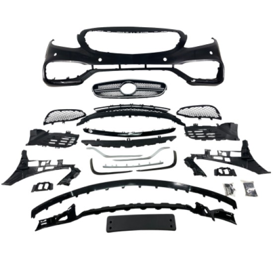 Προφυλακτήρας εμπρός για Mercedes C-class W205 (2014+) - AMG look - με diffuser και μπούκες