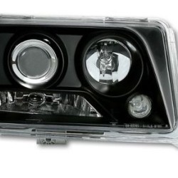 Φανάρια εμπρός για Mercedes W124 (1993-1995) - μαύρα , χωρίς λάμπες (Η7) - σετ 2τμχ.