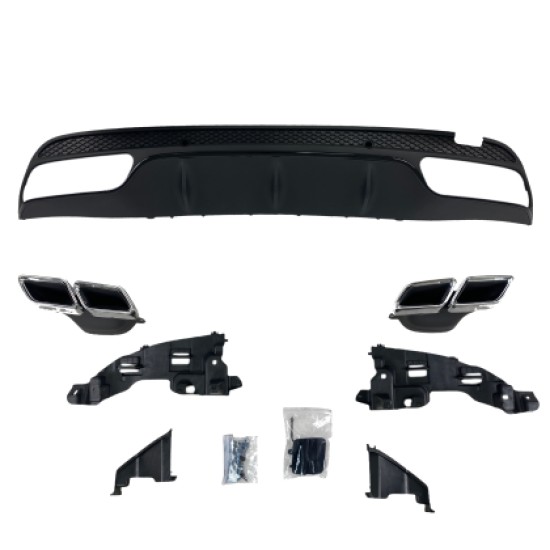 Προφυλακτήρας εμπρός για Mercedes C-class W205 (2014+) - AMG look - με diffuser και μπούκες