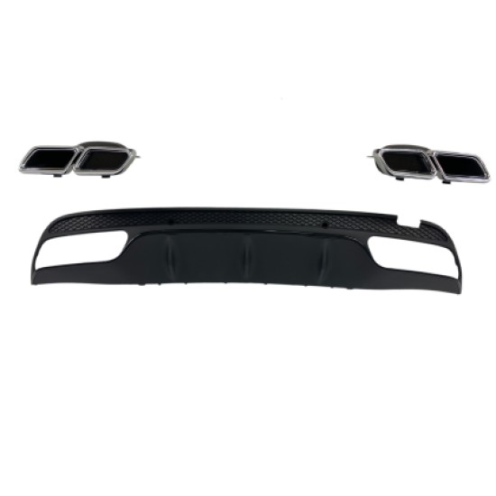 Προφυλακτήρας εμπρός για Mercedes C-class W205 (2014+) - AMG look - με diffuser και μπούκες