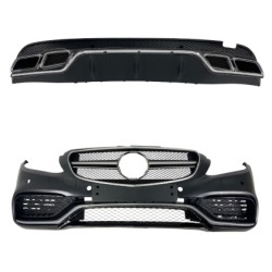 Προφυλακτήρας εμπρός για Mercedes C-class W205 (2014+) - AMG look - με diffuser και μπούκες Προφυλακτήρας εμπρός για Mercedes C-class W205 (2014+) - AMG look - με diffuser και μπούκες