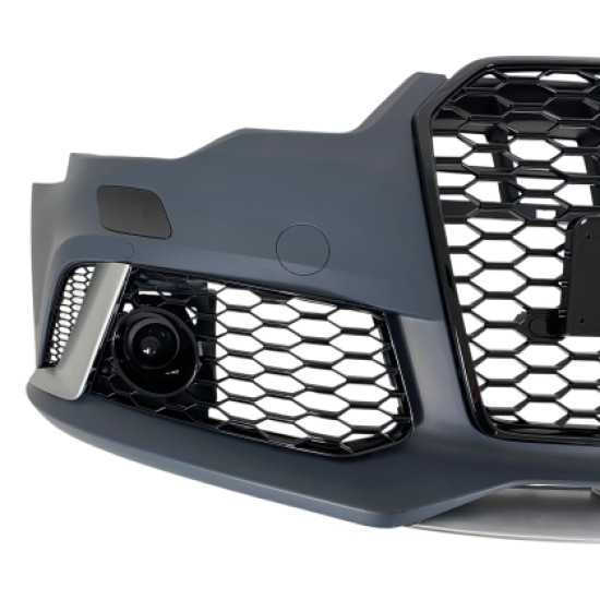 Προφυλακτήρας εμπρός για Audi A6 (2011-2014) - RS6 Design με ανοίγματα για parktronic  και πιτσιλίθρες