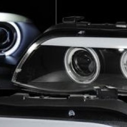 Φανάρια εμπρός angel eyes για BMW X5 (2003-2007) - black , με λάμπες (Η1) - σετ 2τμχ. Φανάρια εμπρός angel eyes για BMW X5 (2003-2007) - black , με λάμπες (Η1) - σετ 2τμχ.