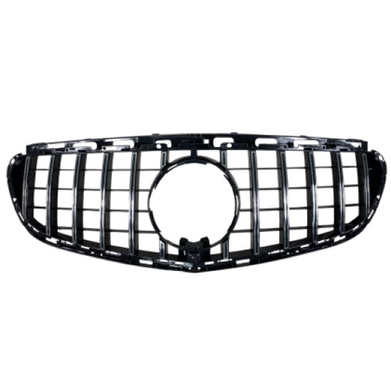 Μάσκα για Mercedes W212 E-class (2014-2015) chrome/black - GT