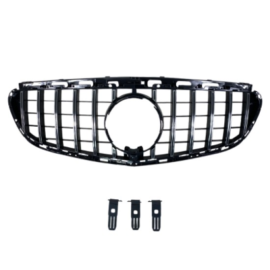 Μάσκα για Mercedes W212 E-class (2014-2015) chrome/black - GT
