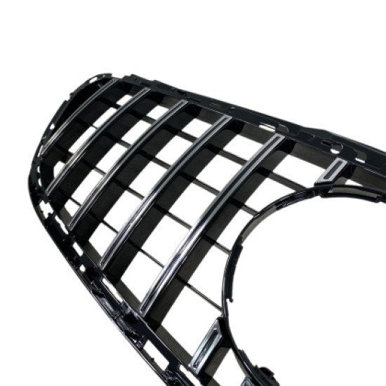 Μάσκα για Mercedes W212 E-class (2014-2015) chrome/black - GT