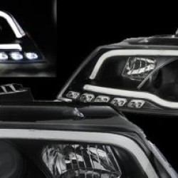 Φανάρια εμπρός led Lightbar design για Audi A3 (2008-2012) - chrome ,μαύρα , με λάμπες (Η1) - σετ 2τμχ. Φανάρια εμπρός led Lightbar design για Audi A3 (2008-2012) - chrome ,μαύρα , με λάμπες (Η1) - σετ 2τμχ.