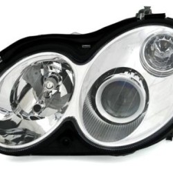 Φανάρια εμπρός angel eyes για Mercedes CLK W209 / C209 (2003-2009) , χωρίς λάμπες (Η7) - σετ 2τμχ.