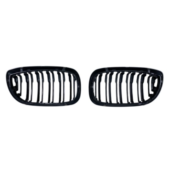 Μάσκα για BMW E46 (2003-2006) coupe - διπλές γυαλιστερές - 2τμχ.