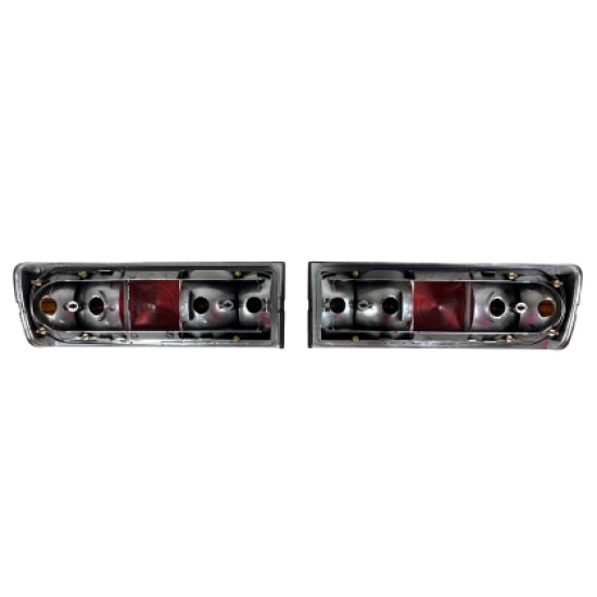 Πίσω φανάρια BMW E30 (1983-1987) - μαύρα χρωμίου - σετ 2τμχ.