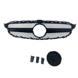 Μάσκα για Mercedes C-Class W205 (2014+) - AMG look μαύρη Μάσκα για Mercedes C-Class W205 (2014+) - AMG look μαύρη