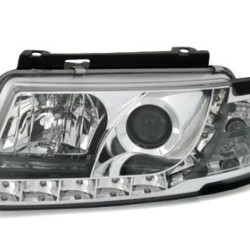Φανάρια εμπρός με αληθινά φώτα ημέρας για Vw Passat 3Β/B5 (1997-2000) - chrome , με λάμπες (Η1) - σετ 2τμχ. Φανάρια εμπρός με αληθινά φώτα ημέρας για Vw Passat 3Β/B5 (1997-2000) - chrome , με λάμπες (Η1) - σετ 2τμχ.