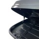 Μπαγκαζιέρα οροφής Junior Altro 140x90x38cm με μονό άνοιγμα με κλειδί, 370 λίτρα - Γκρι γυαλιστερή