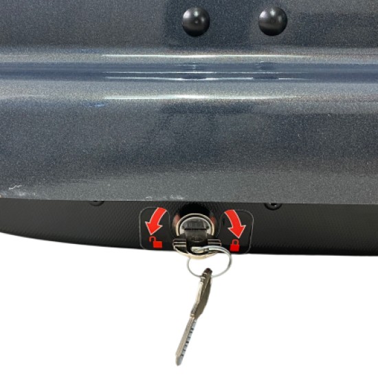 Μπαγκαζιέρα οροφής Junior Altro 140x90x38cm με μονό άνοιγμα με κλειδί, 370 λίτρα - Γκρι γυαλιστερή