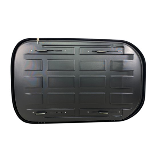 Μπαγκαζιέρα οροφής Junior Altro 140x90x38cm με μονό άνοιγμα με κλειδί, 370 λίτρα - Γκρι γυαλιστερή