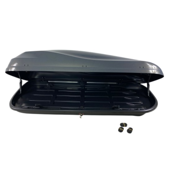 Μπαγκαζιέρα οροφής Junior Altro 185x80x41cm με διπλό άνοιγμα με κλειδί, 460 λίτρα - Γκρι υαλιγστερή