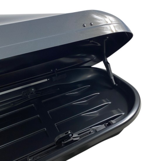 Μπαγκαζιέρα οροφής Junior Altro 185x80x41cm με διπλό άνοιγμα με κλειδί, 460 λίτρα - Γκρι υαλιγστερή