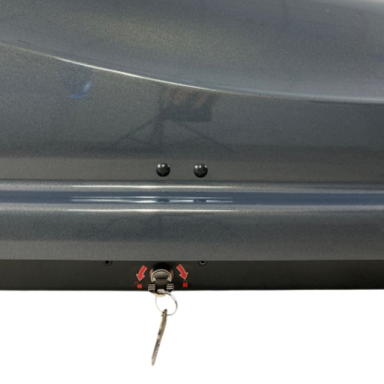 Μπαγκαζιέρα οροφής Junior Altro 185x80x41cm με διπλό άνοιγμα με κλειδί, 460 λίτρα - Γκρι υαλιγστερή