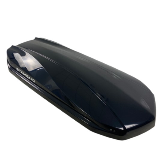 Μπαγκαζιέρα οροφής Junior Strike 199x84x35cm με διπλό άνοιγμα και κλειδί, 440 λίτρα - μαύρη γυαλιστερή