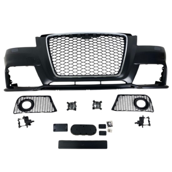 Προφυλακτήρας εμπρός για Audi A3 (2008-2012) - RS3 design  με ανοίγματα για πιτσιλίθρες