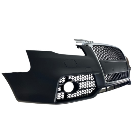 Προφυλακτήρας εμπρός για Audi A4 B7 8E (2004-2008) - S Line Design με γρίλια χρωμίου,  με ανοίγματα για πιτσιλίθρες